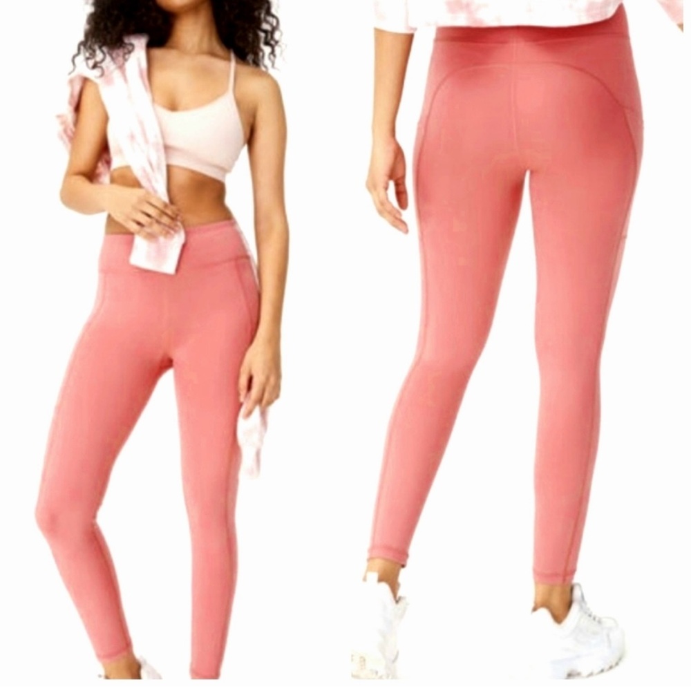 AEROPOSTALE Flex High Rise Pocket Leggings Pink Size Small
